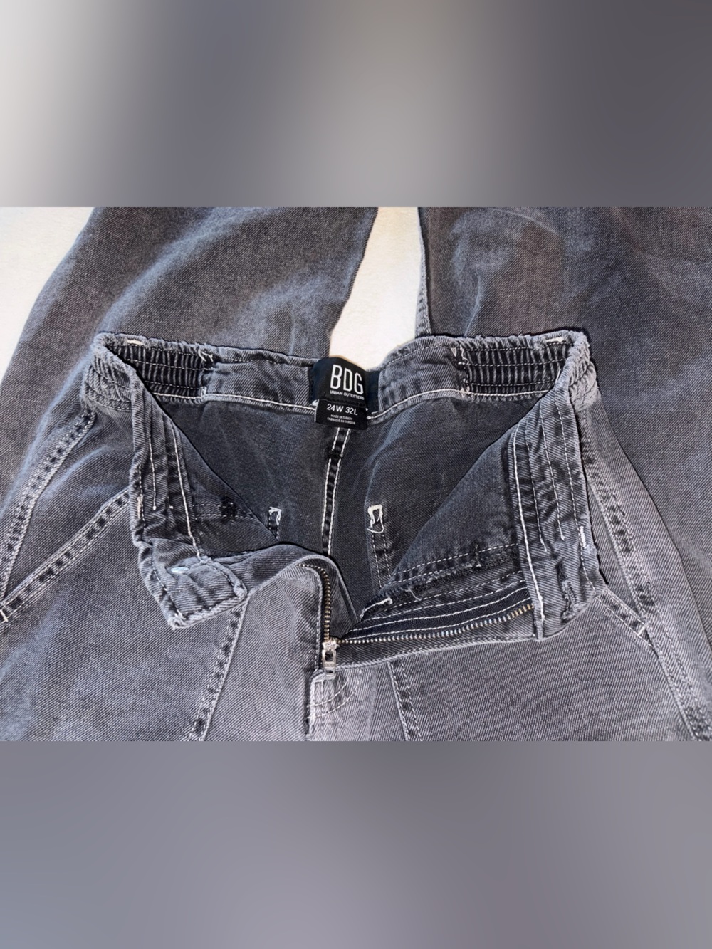 BDG Faded Black Cargo Jeans